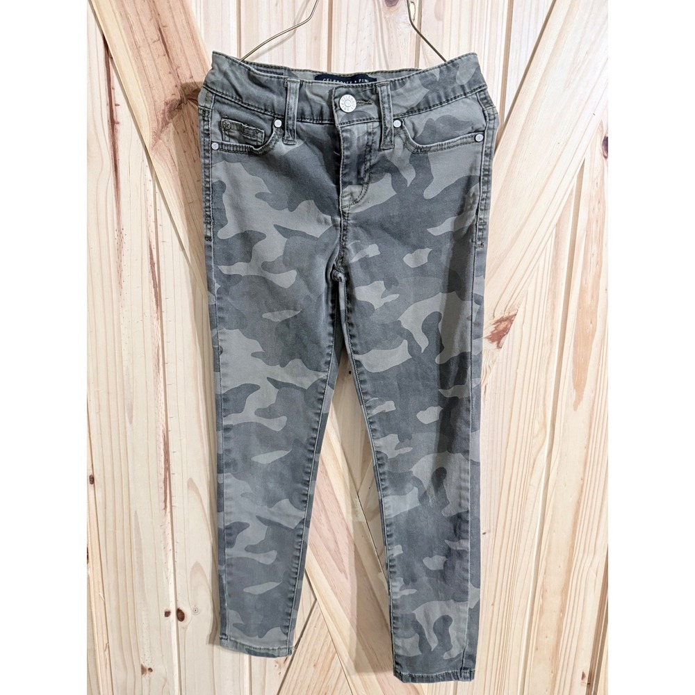 Celebrity‎ Pink Girls Grey Green Camo Skinny Jeans Size 8